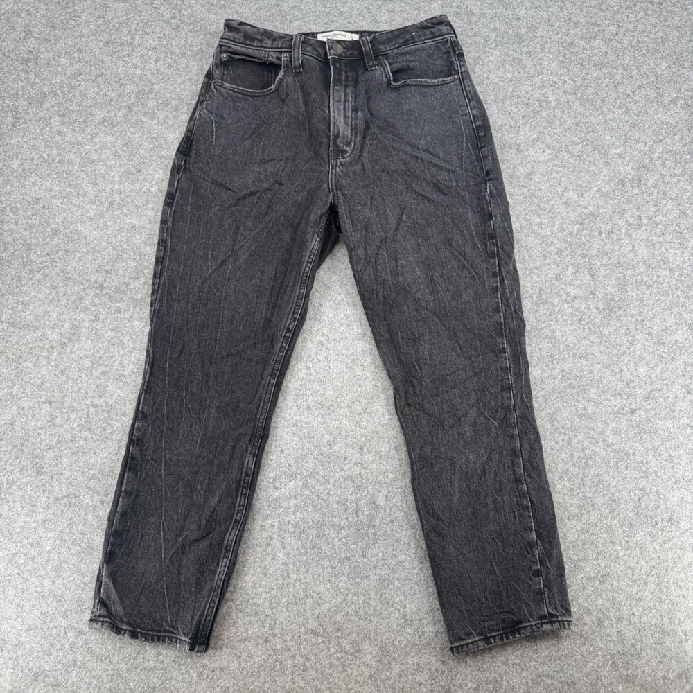 Y2K Abercrombie & Fitch Jeans Women 27/4S The Mom High Rise Black EUC